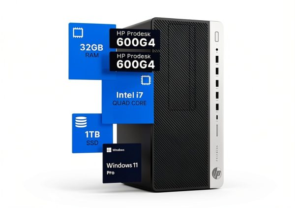 HP ProDesk 600G4 Tower PC Intel i7 32GB RAM 1TB SSD-0