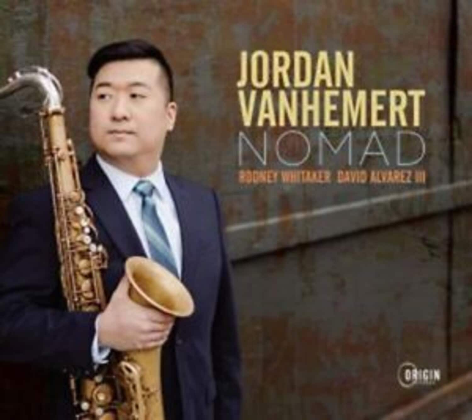 Jordan VanHemert performing Nomad on tenor saxophone in a studio setting