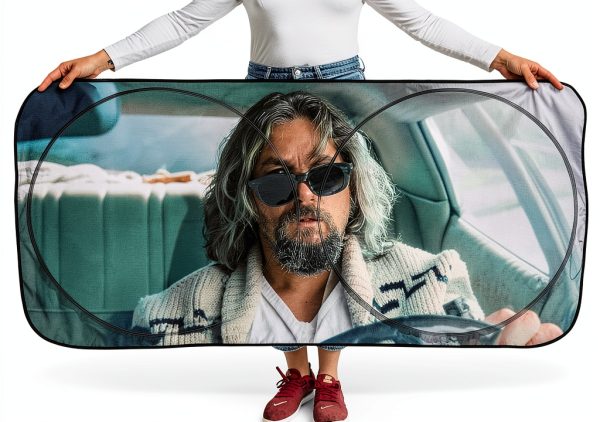 Big Lebowski Sunshade Car Visor UV Protection Foldable-2