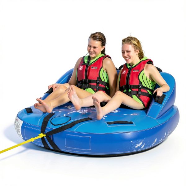 Inflatable Towable Tube 2 Person Capacity Durable Nylon-2