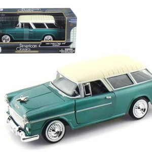 Motormax 1955 Chevrolet Nomad Diecast Model Green-0
