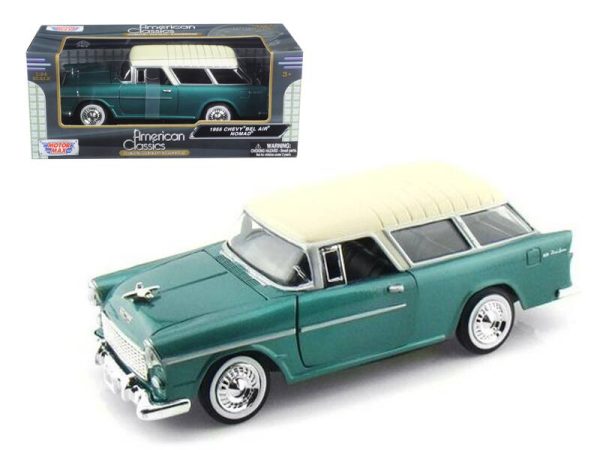 Motormax 1955 Chevrolet Nomad Diecast Model Green-0
