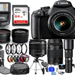 Canon EOS 2000D DSLR Camera Bundle with Lenses 24MP-0
