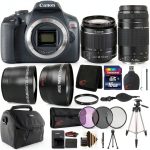 Canon EOS Rebel T7 DSLR Camera Wi-Fi NFC Lens Bundle-0