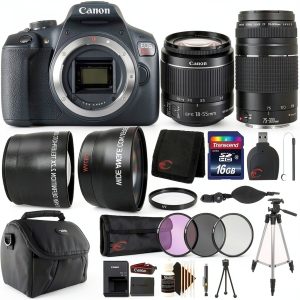 Canon EOS Rebel T7 DSLR Camera Wi-Fi NFC Lens Bundle-0
