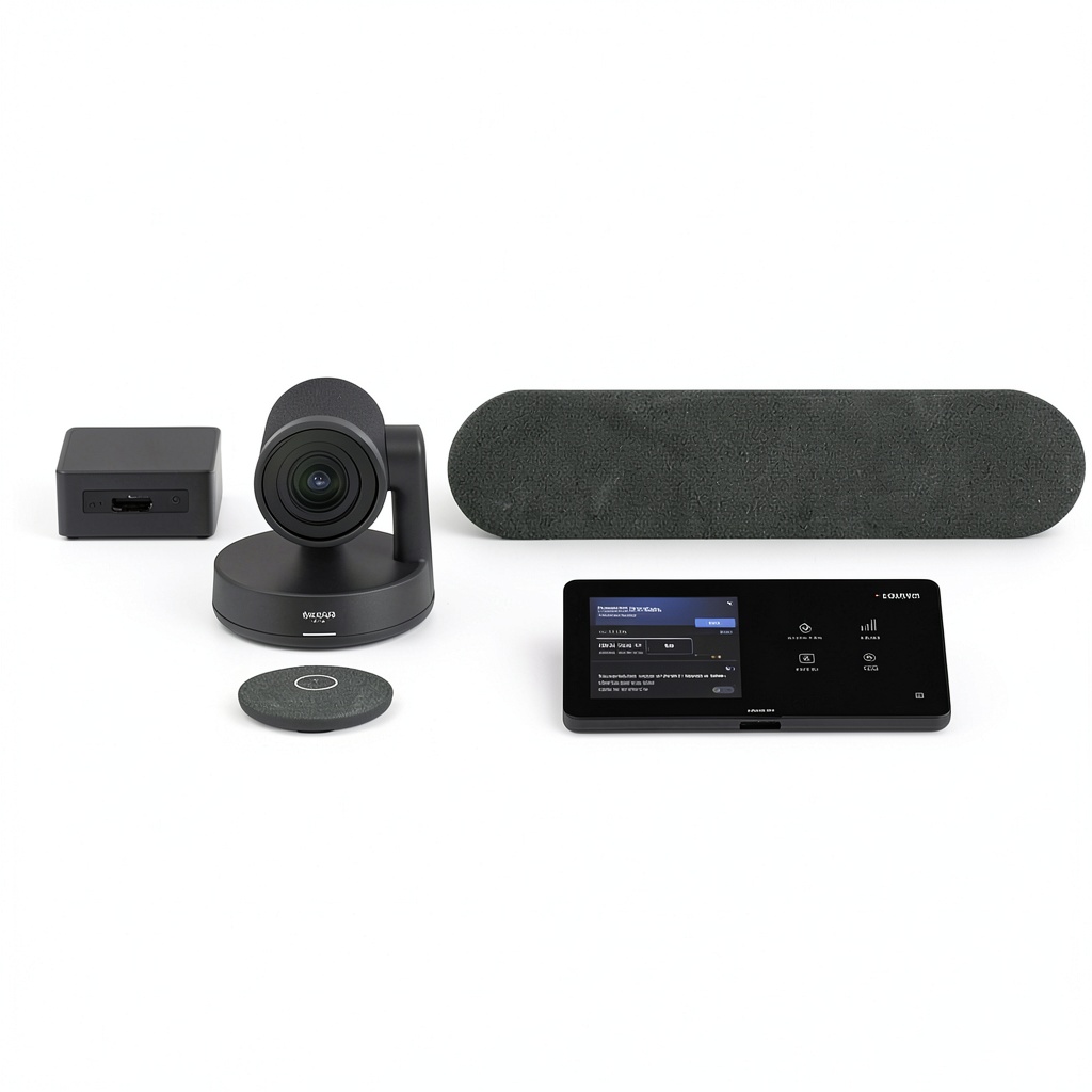 Logitech Teams Rooms system setup in a conference room