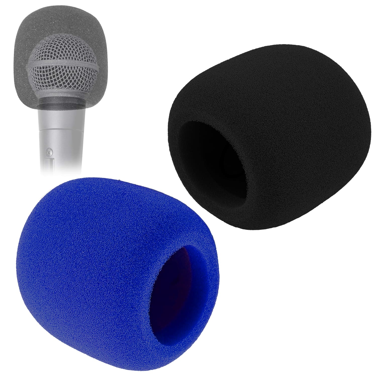 Pavo microphone windscreen installed on a handheld mic