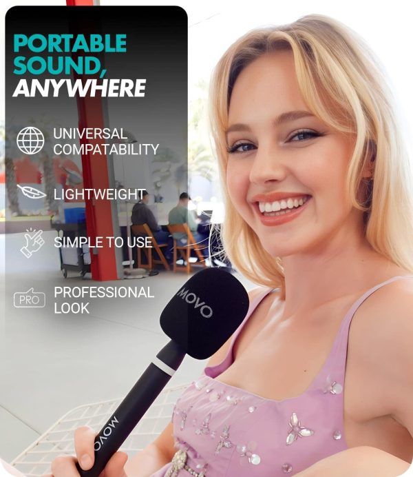 Movo WMX-HM2 Wireless Lavalier to Handheld Mic Grip-4