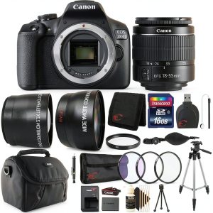 Canon EOS 2000D DSLR Camera 24MP Bundle Accessories-0