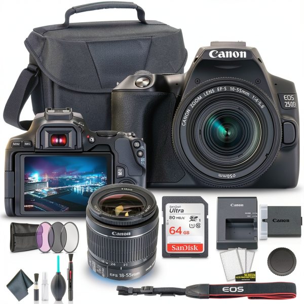 Canon EOS 250D DSLR Camera Bundle Black International-0