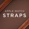 Modern Leather Apple Watch Strap Brown Black Lugs Horween-15