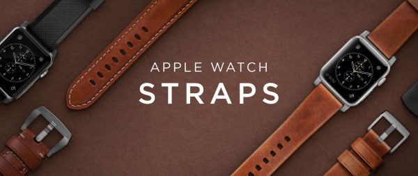 Modern Leather Apple Watch Strap Brown Black Lugs Horween-15