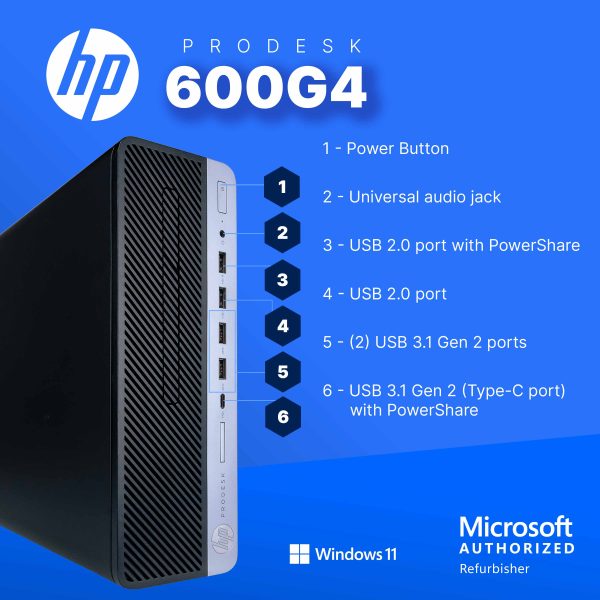 HP ProDesk 600G4 Desktop Intel i5 16GB RAM Refurbished-2