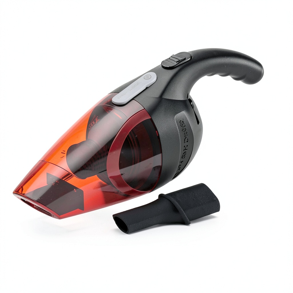 Installing Koblenz Portable Car Vacuum Lightweight Bag Free Design on a wooden desk