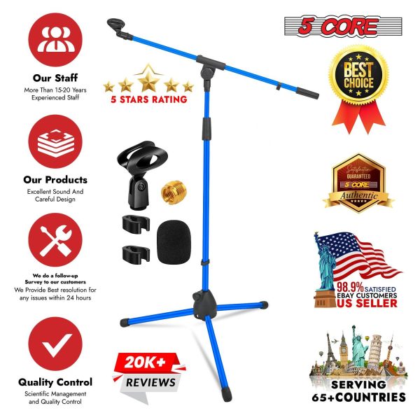 Height Adjustable Tripod Boom Mic Stand Metal Portable-10