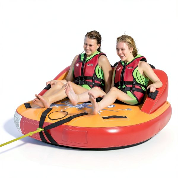 Inflatable Towable Tube 2 Person Capacity Durable Nylon-1