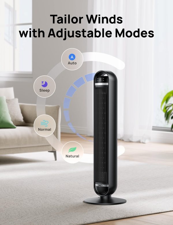 Dreo Tower Fan Ultra Quiet 90 Oscillating Bedroom Cooling-3