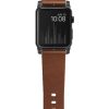 Modern Leather Apple Watch Strap Brown Black Lugs Horween-9