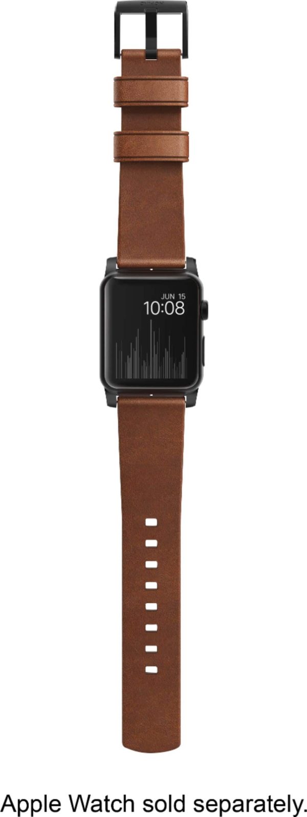 Modern Leather Apple Watch Strap Brown Black Lugs Horween-9
