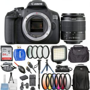 Canon EOS 2000D DSLR Camera 24MP Sensor Wi-Fi Bundle-0