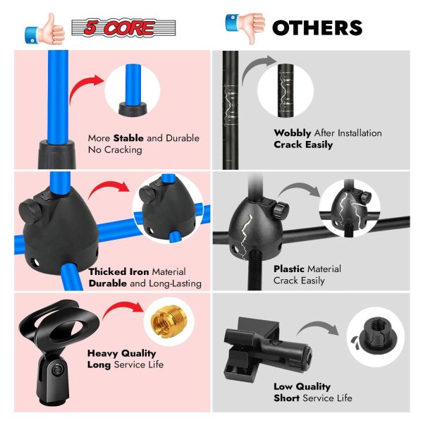 Pavo Height Adjustable Tripod Boom Mic Stand Metal Studio-8