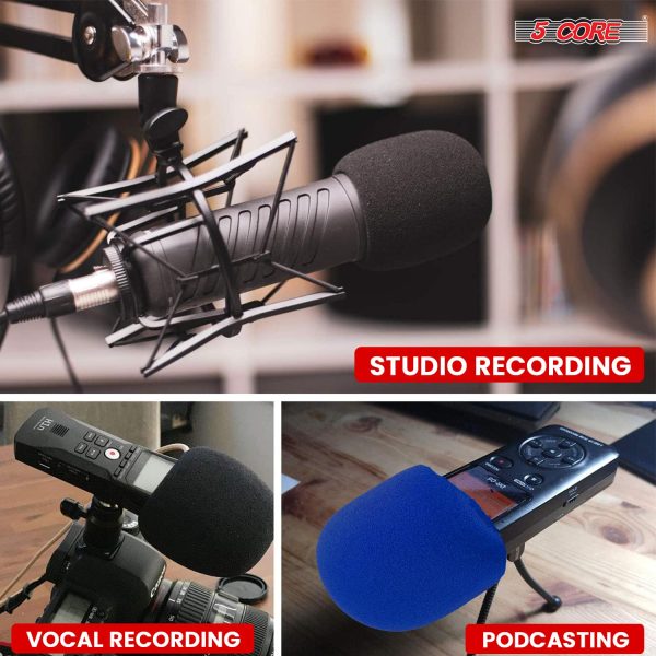 Pavo Microphone Windscreen Foam Cover Black Blue-7