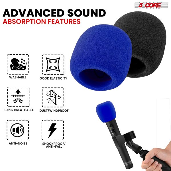 Pavo Microphone Windscreen Foam Cover Black Blue-1