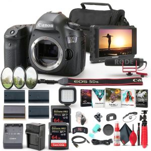 Canon EOS 5DS DSLR Camera Bundle 4K Monitor Pro Mic-0