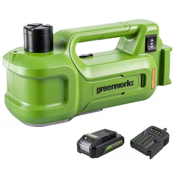 Greenworks 24V Cordless Car Jack Self Locking Universal 3-0