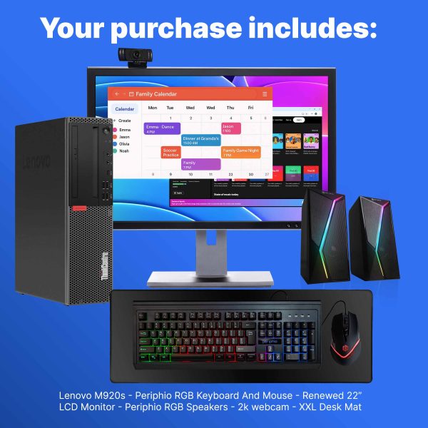 Lenovo ThinkCentre M920S Desktop Intel i5 16GB RAM SSD-1