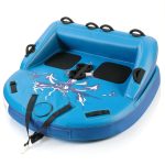 Inflatable Towable Tube 2 Person Capacity Durable Nylon-0
