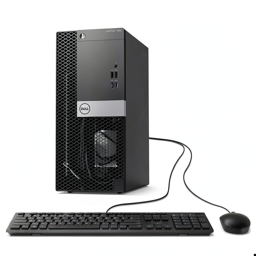 Dell Optiplex 7060 Tower desktop unit on a office desk