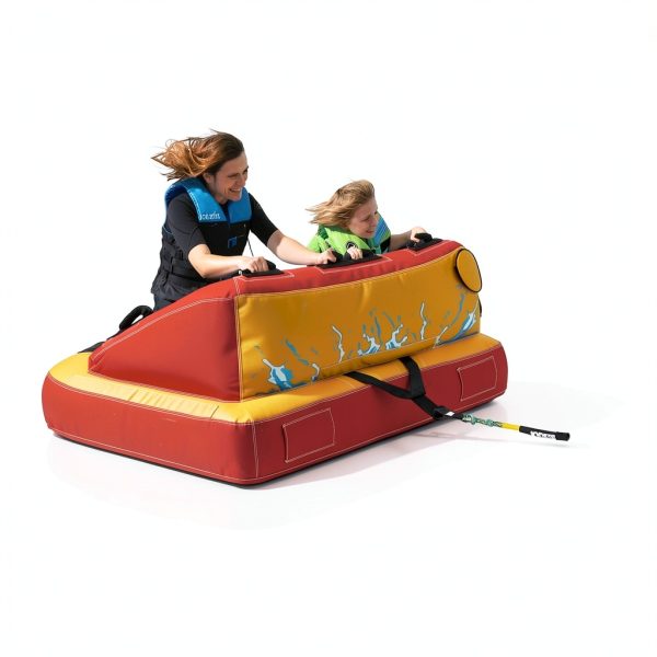 Inflatable Towable Tube 2 Person Capacity Durable Nylon-3