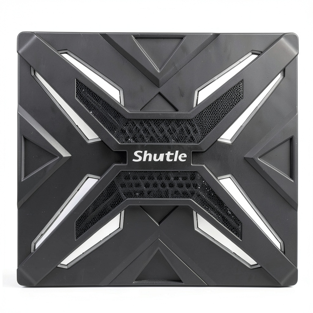 Shuttle XPC Cube SZ270R9 Barebone Desktop on a desk with components