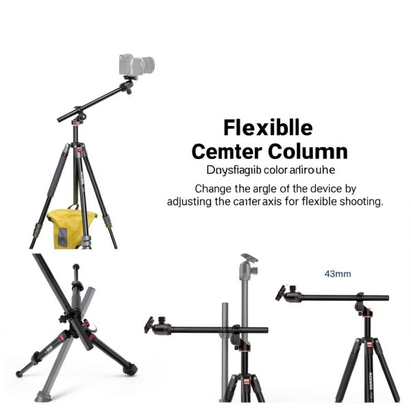Neewer Metal Tripod Monopod Ball Head Flexible Column TP63-1