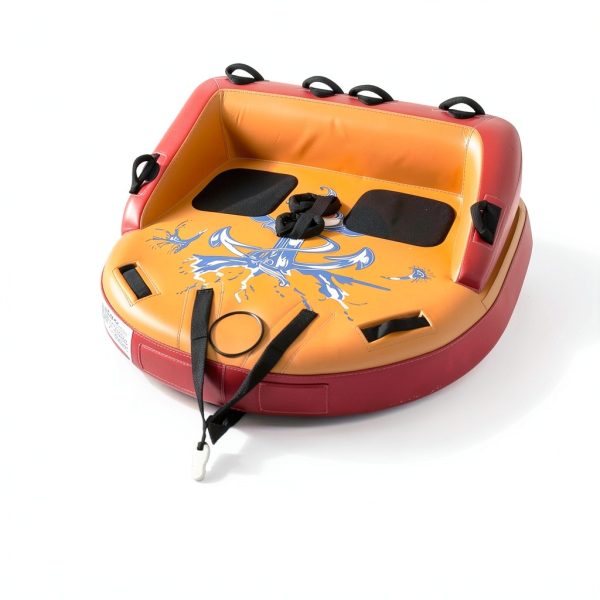 Inflatable Towable Tube 2 Person Capacity Durable Nylon-7