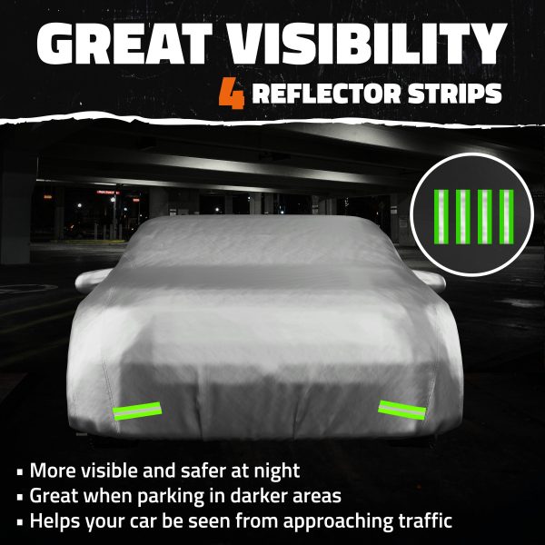 Mockins Car Cover All Weather Windproof Reflective-5