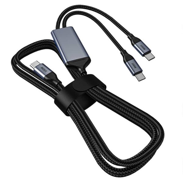 Nomad USB-C Splitter Cable 3.2FT for 1st Gen Charging Stand-0