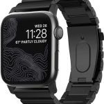 Nomad Black Steel Link Band for Apple Watch Secure Fit-0