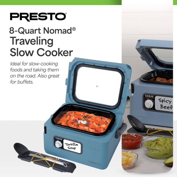Presto Nomad Traveling Slow Cooker 8 Quart Portable-1