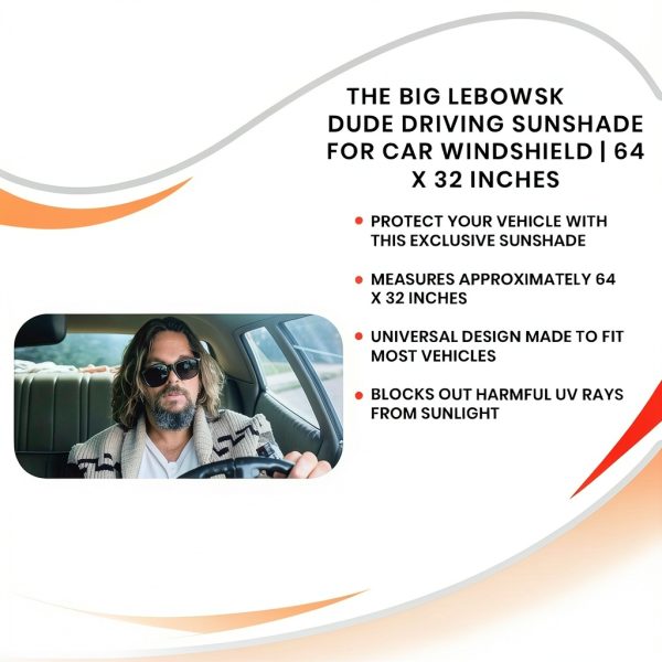 Big Lebowski Sunshade Car Visor UV Protection Foldable-5