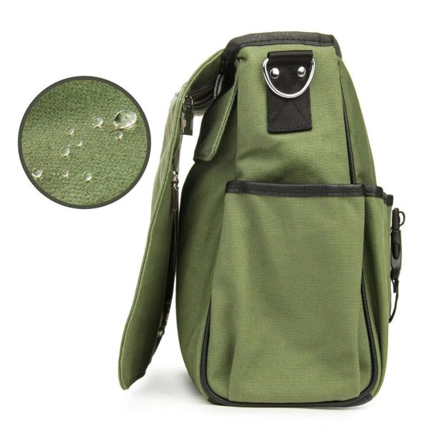 Forest Green Camera Messenger Bag Water Resistant-5