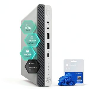 HP EliteDesk 800G5 Mini Computer Intel i7 16GB RAM 500GB-0