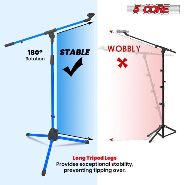 Height Adjustable Tripod Boom Mic Stand Metal Portable-2