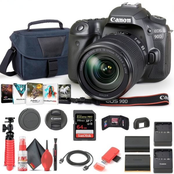 Canon EOS 90D DSLR Camera 18 135mm Lens Bundle Black-0