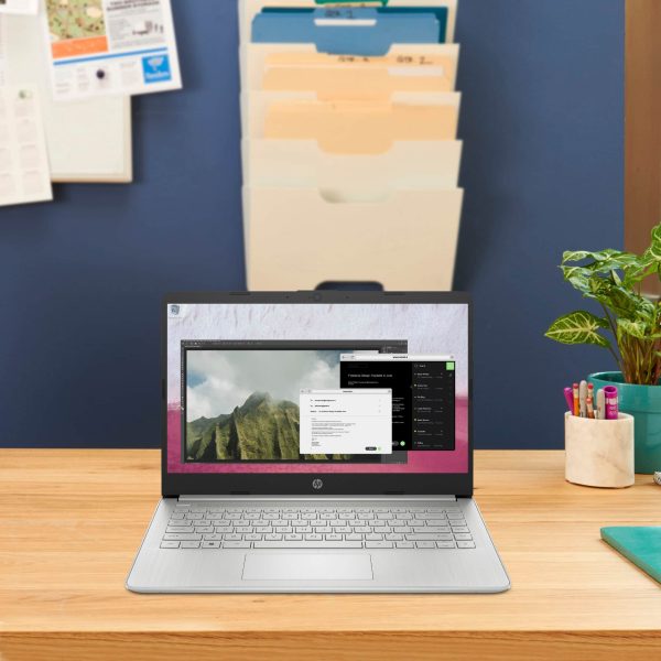 HP 14 Laptop Intel Celeron 4GB Memory 128GB eMMC Silver-11