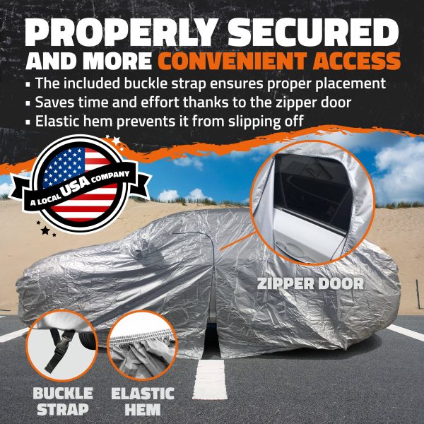 Mockins Car Cover 190T Polyester Zipper Door All Weather-1
