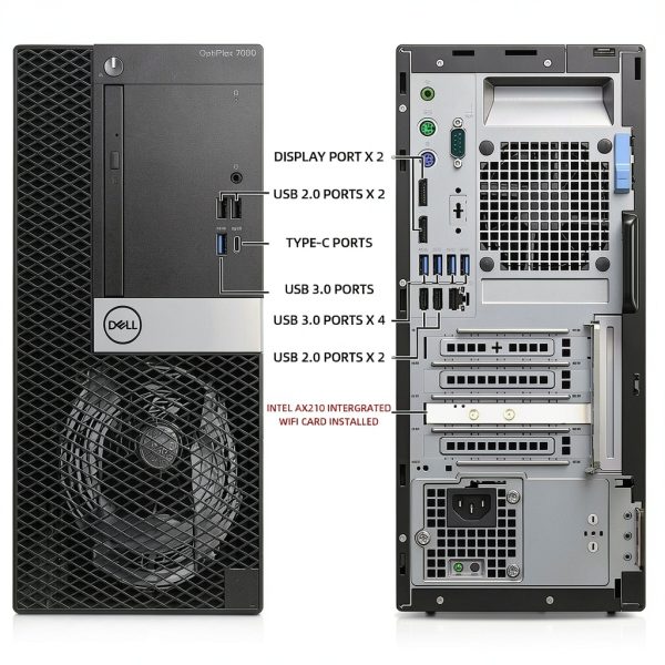 Dell OptiPlex 7060 Tower Desktop Intel i7 32GB RAM SSD-1