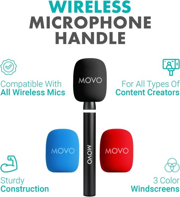 Movo WMX-HM2 Wireless Lavalier to Handheld Mic Grip-1