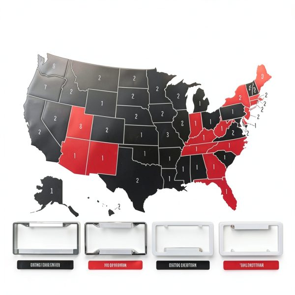 Team License Plate Frame Bold Design All Corner View-3